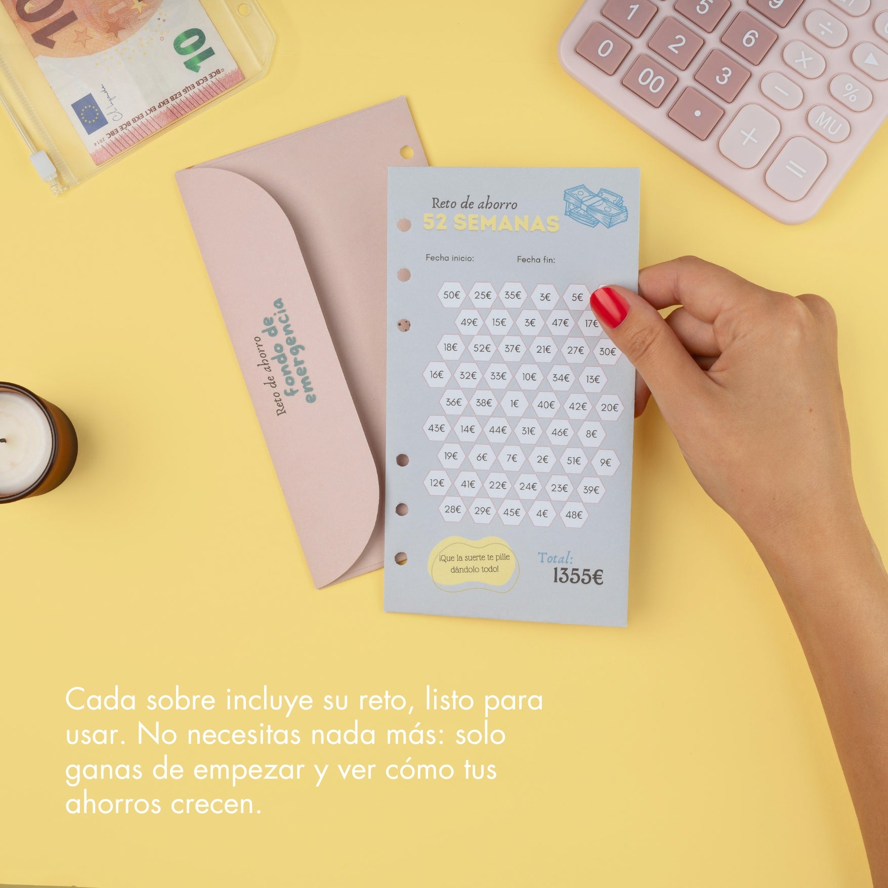 10 Sobres con Retos de Ahorro A6