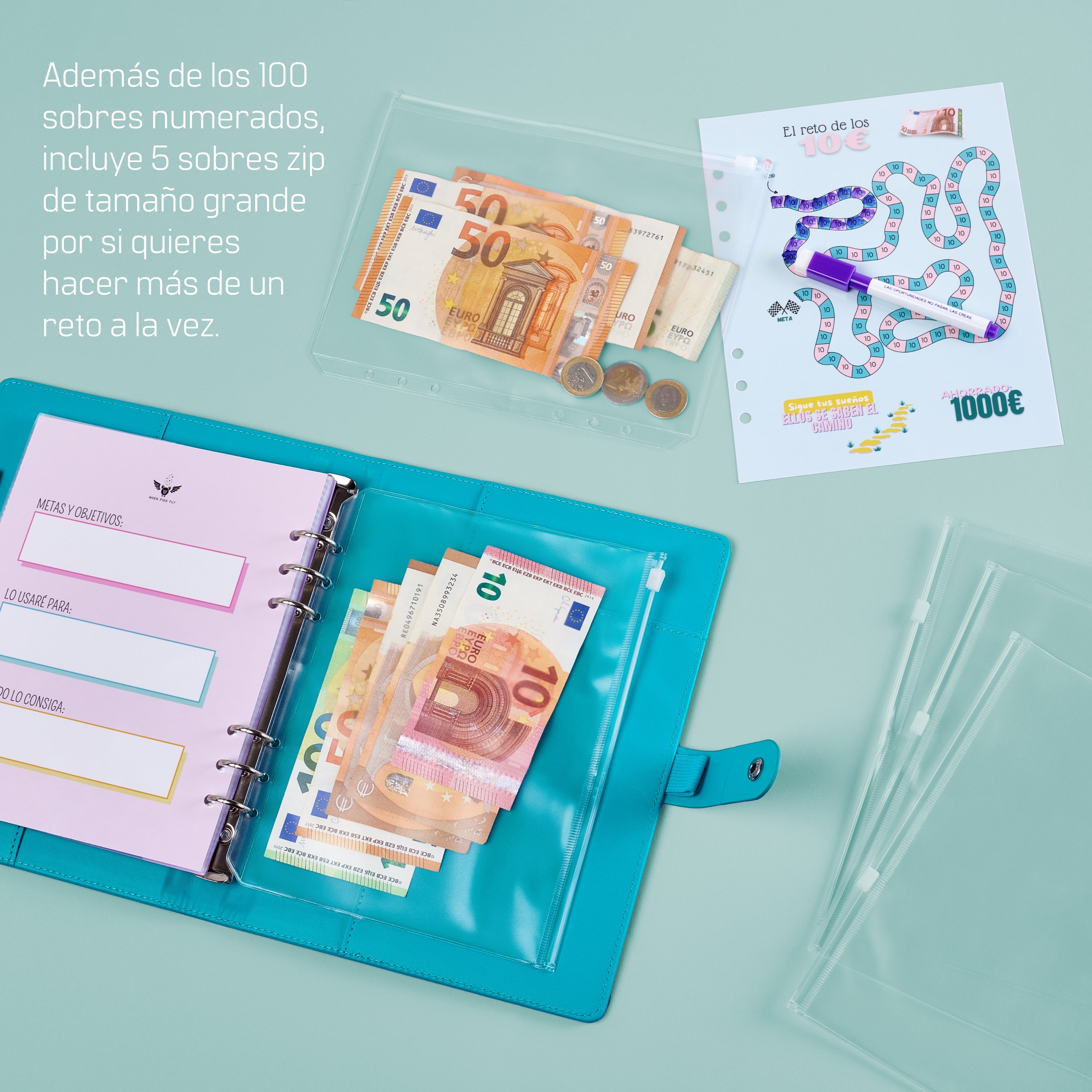 Libreta de Ahorro A5+ Turquesa