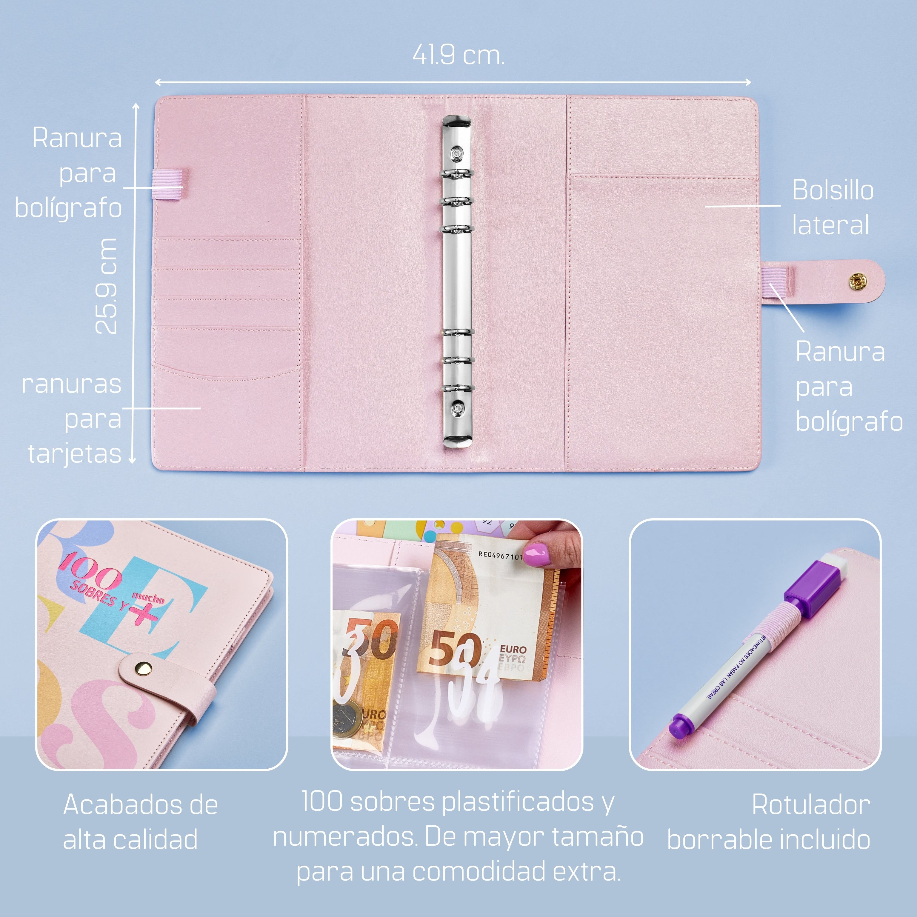 Libreta de Ahorro A5+ Rosa