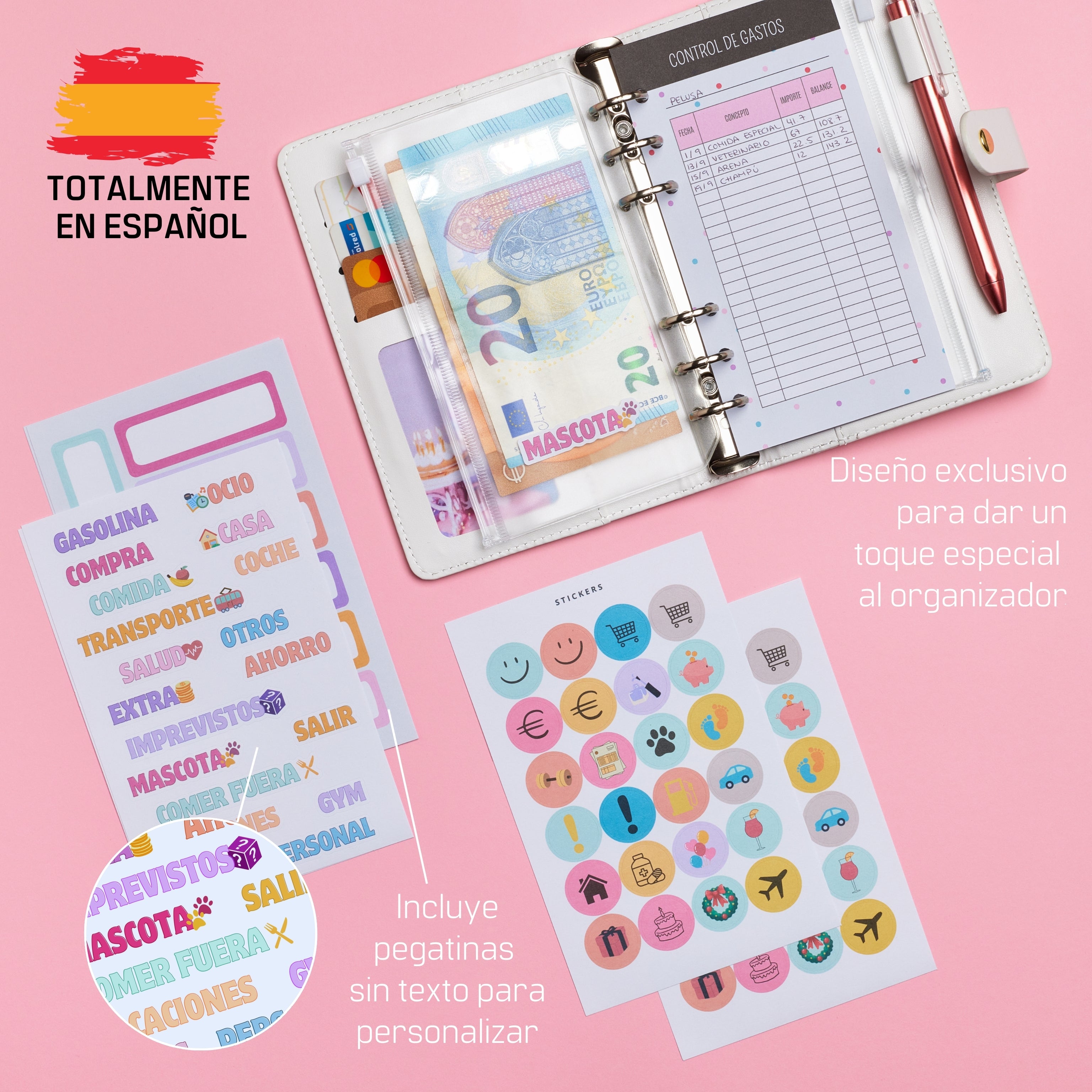 Libreta de Ahorro A6 Blanca Corazones