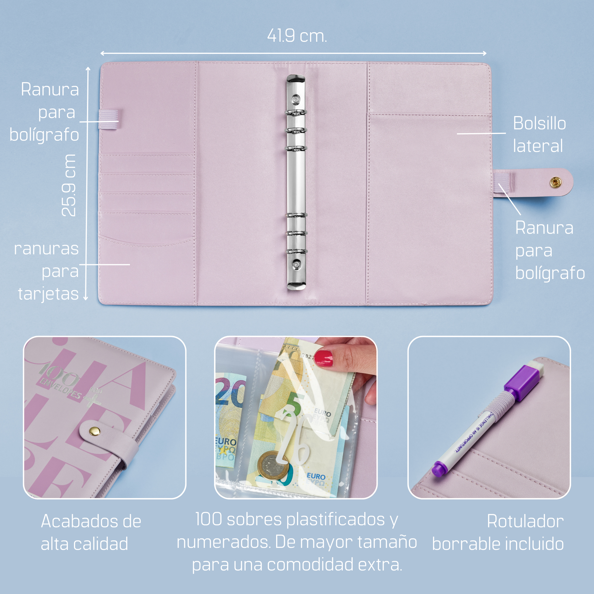 Libreta de Ahorro A5+ Morada