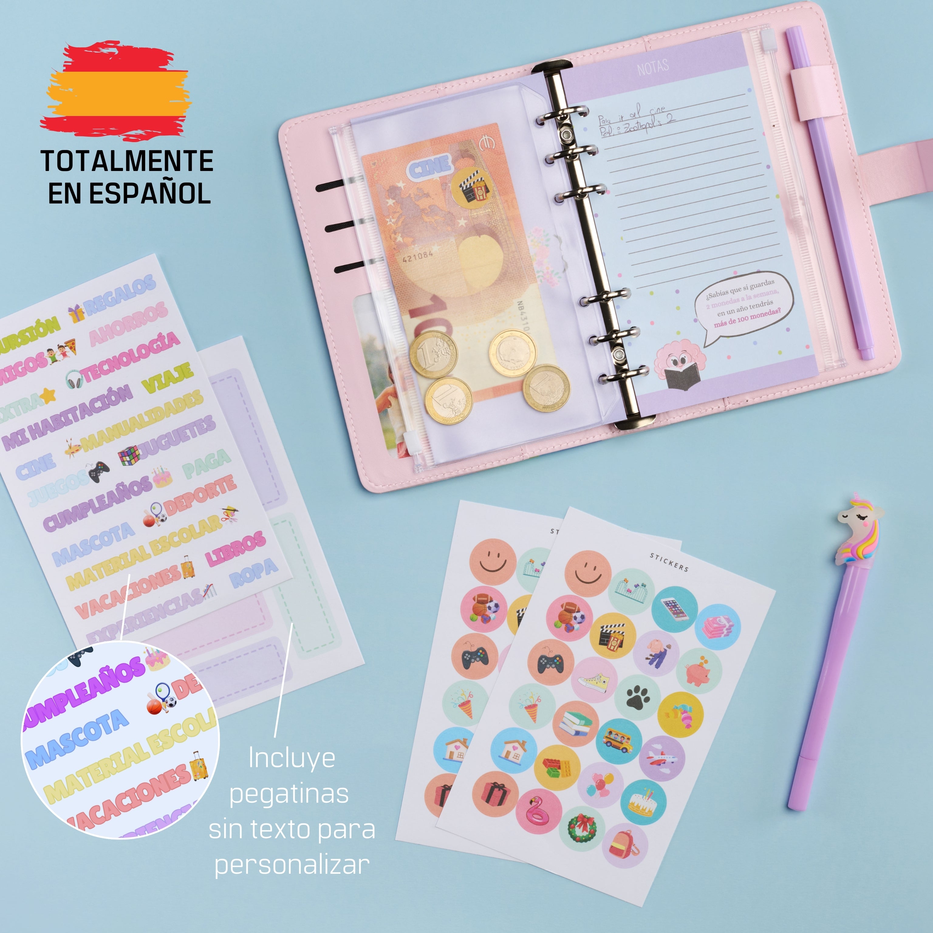 Libreta de Ahorro A6 Infantil Arcoíris