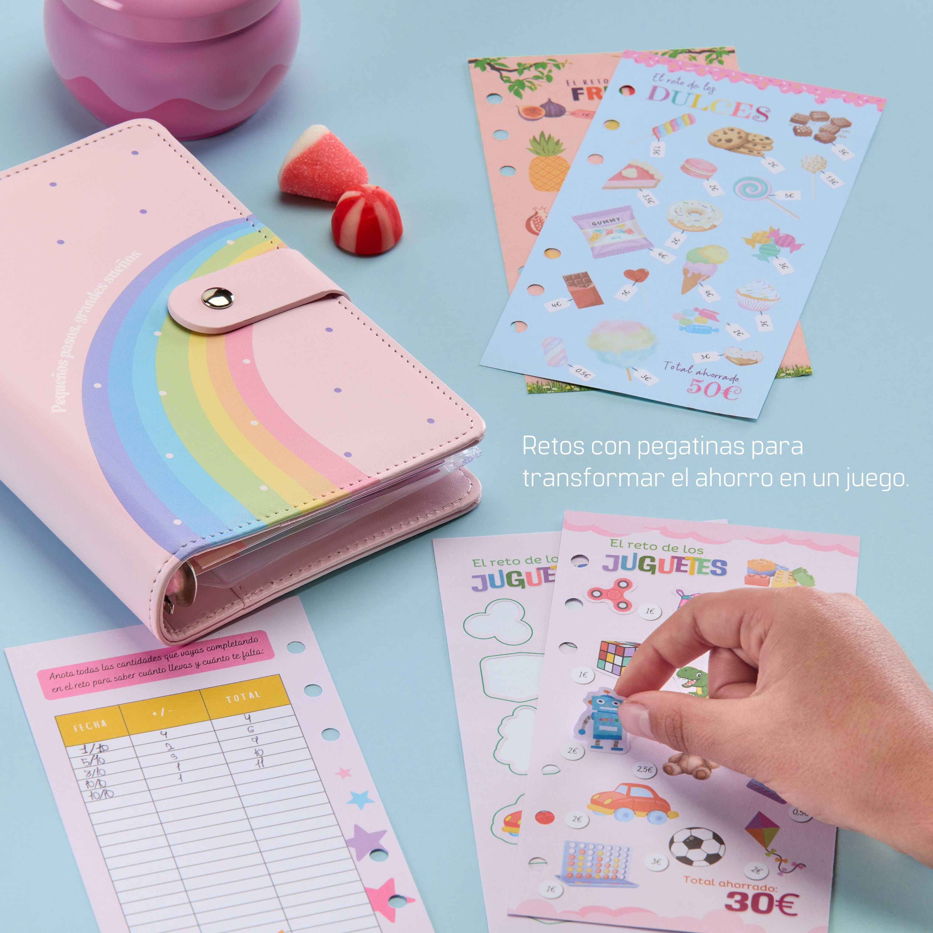 Libreta de Ahorro A6 Infantil Arcoíris