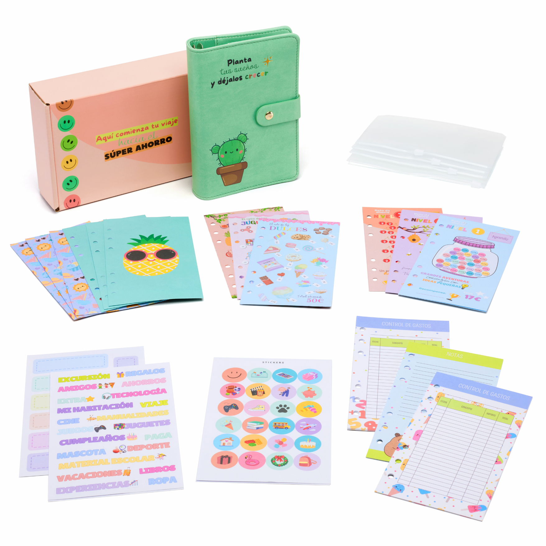 Libreta de Ahorro A6 Infantil Cactus