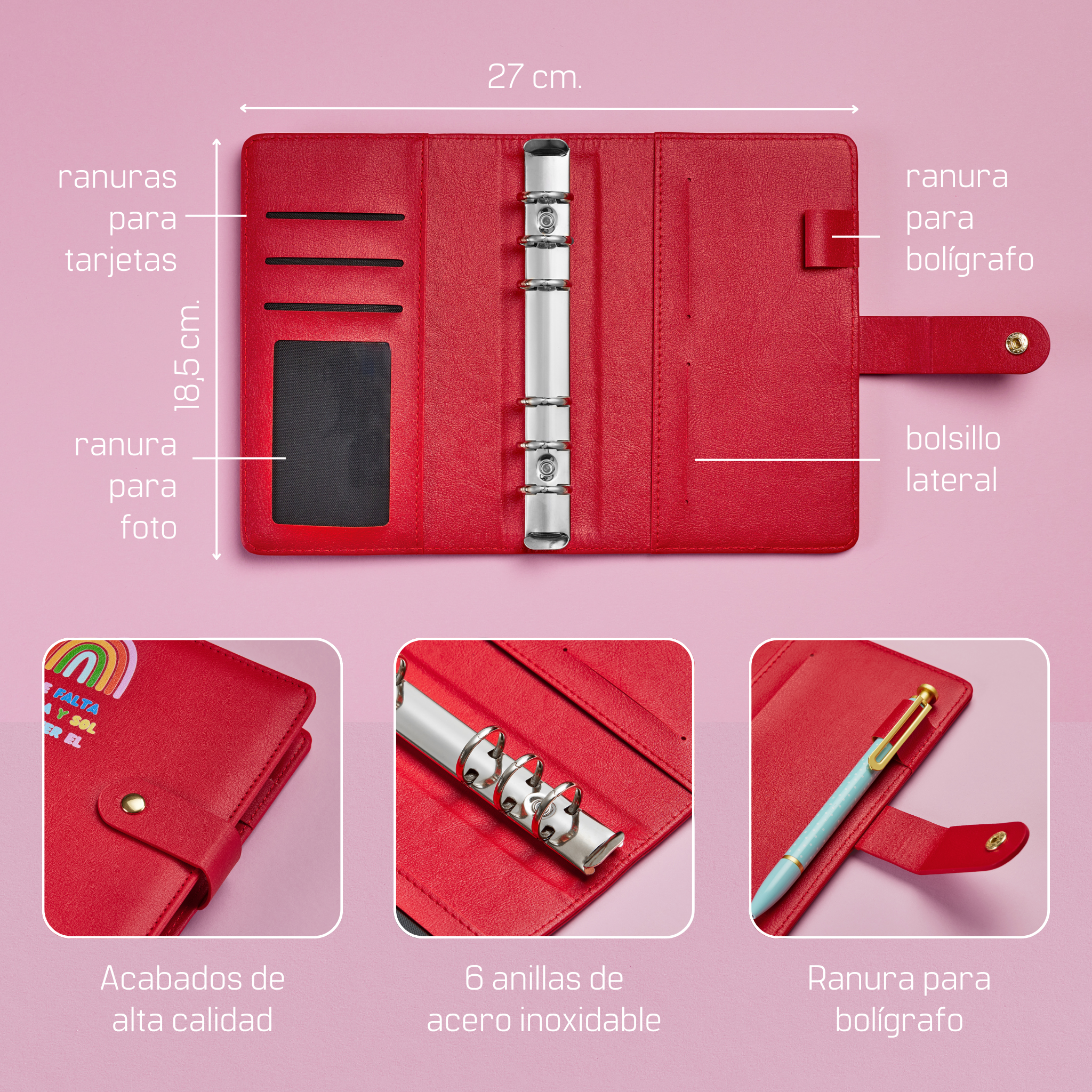 Libreta de Ahorro A6 Roja