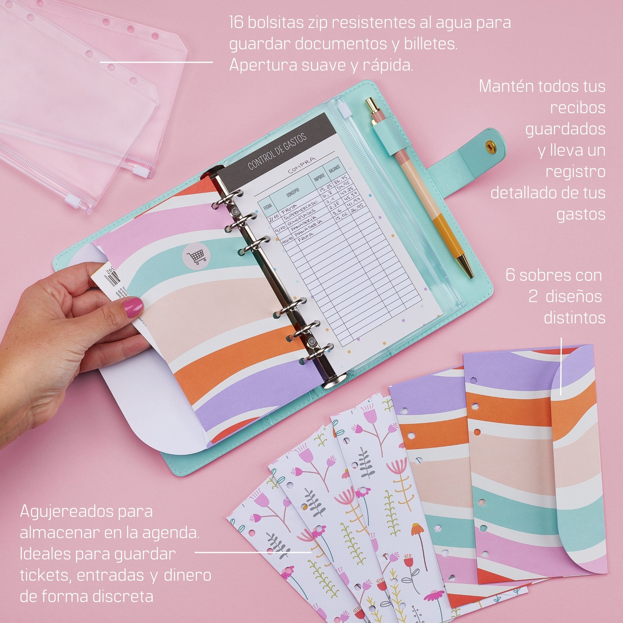 Libreta de Ahorro A6 Azul Aguamarina