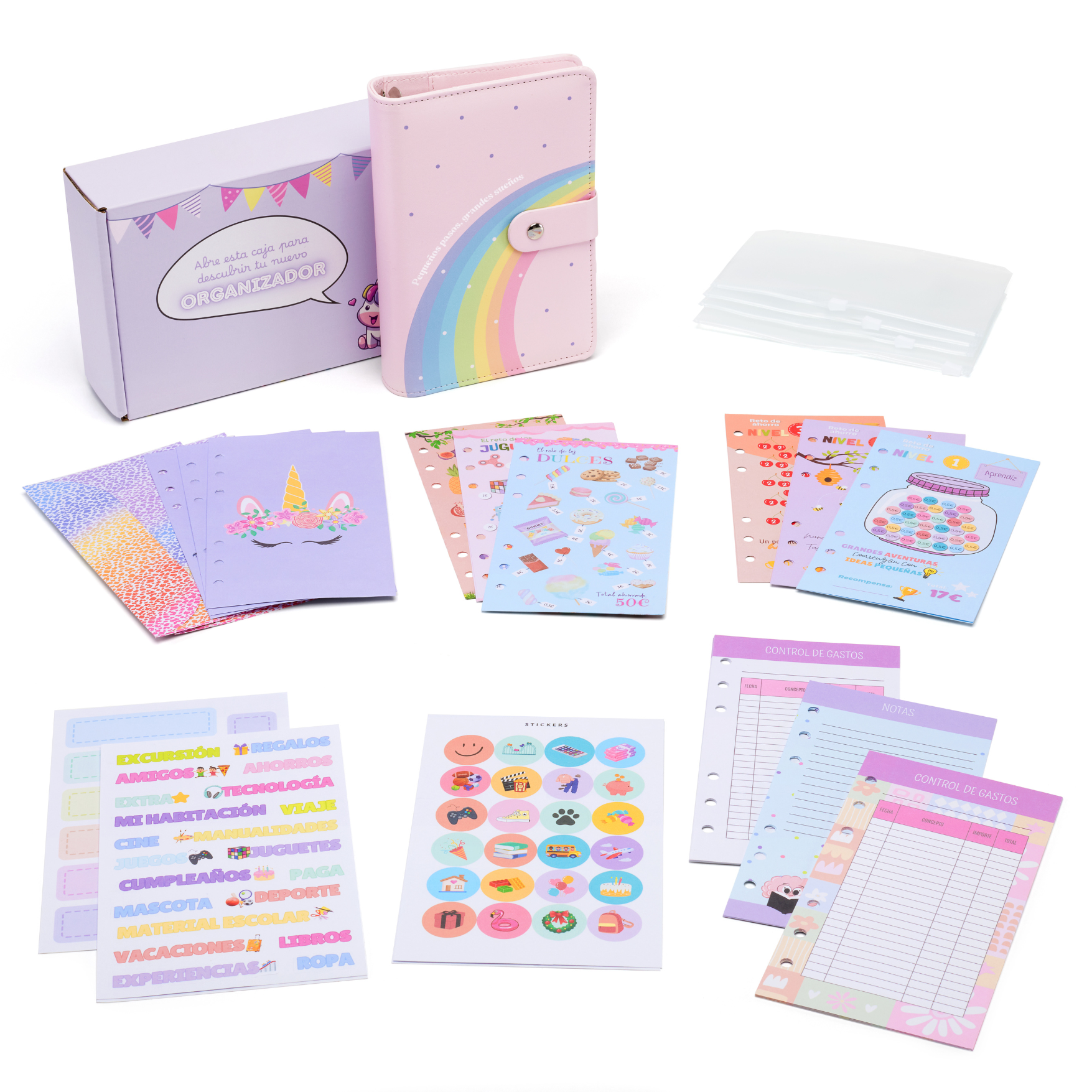 Libreta de Ahorro A6 Infantil Arcoíris