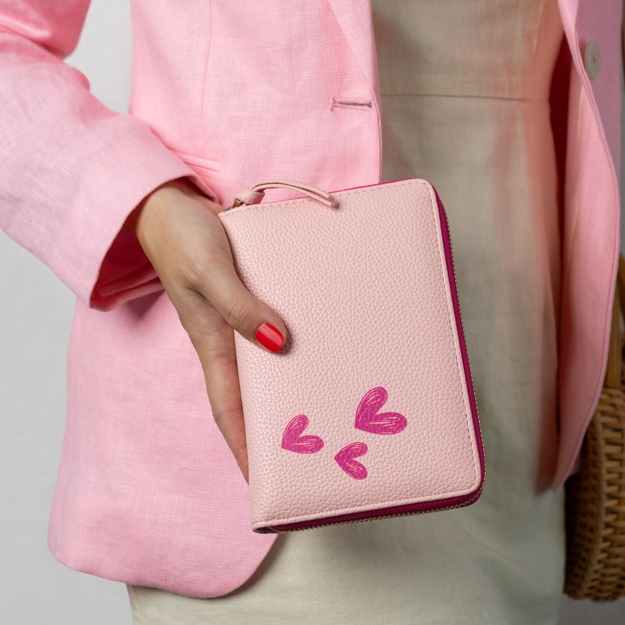 Libreta de Ahorro con Cremallera A7 Rosa