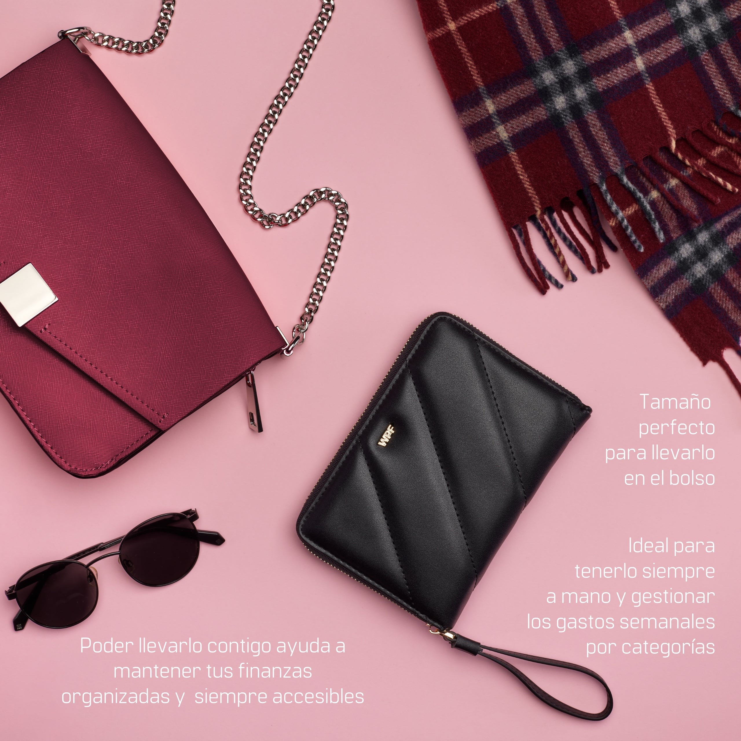 Libreta de Ahorro con Cremallera A7 Negra