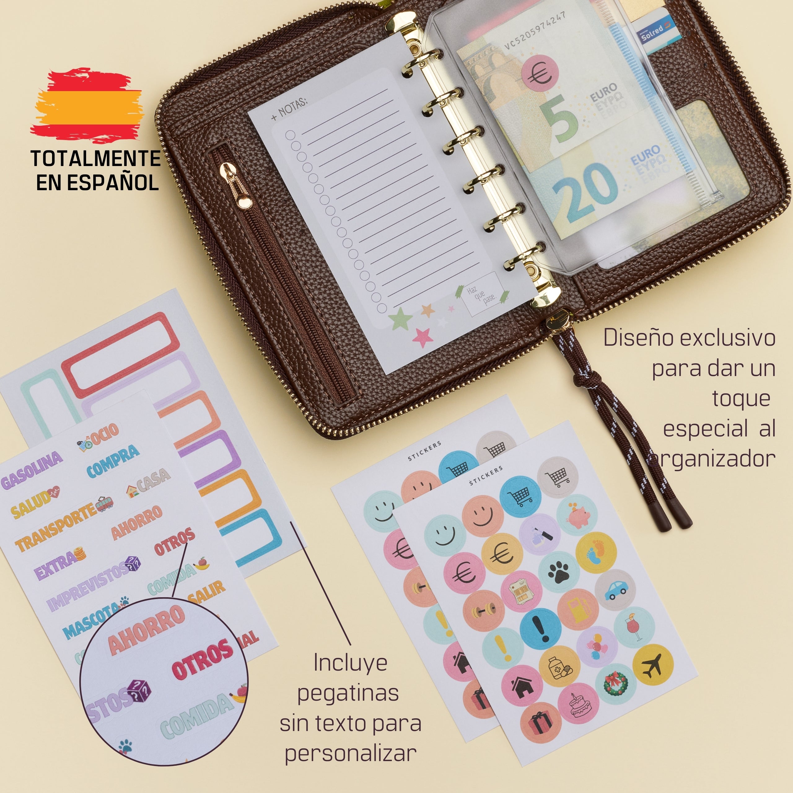 Libreta de Ahorro con Cremallera A7 Verde