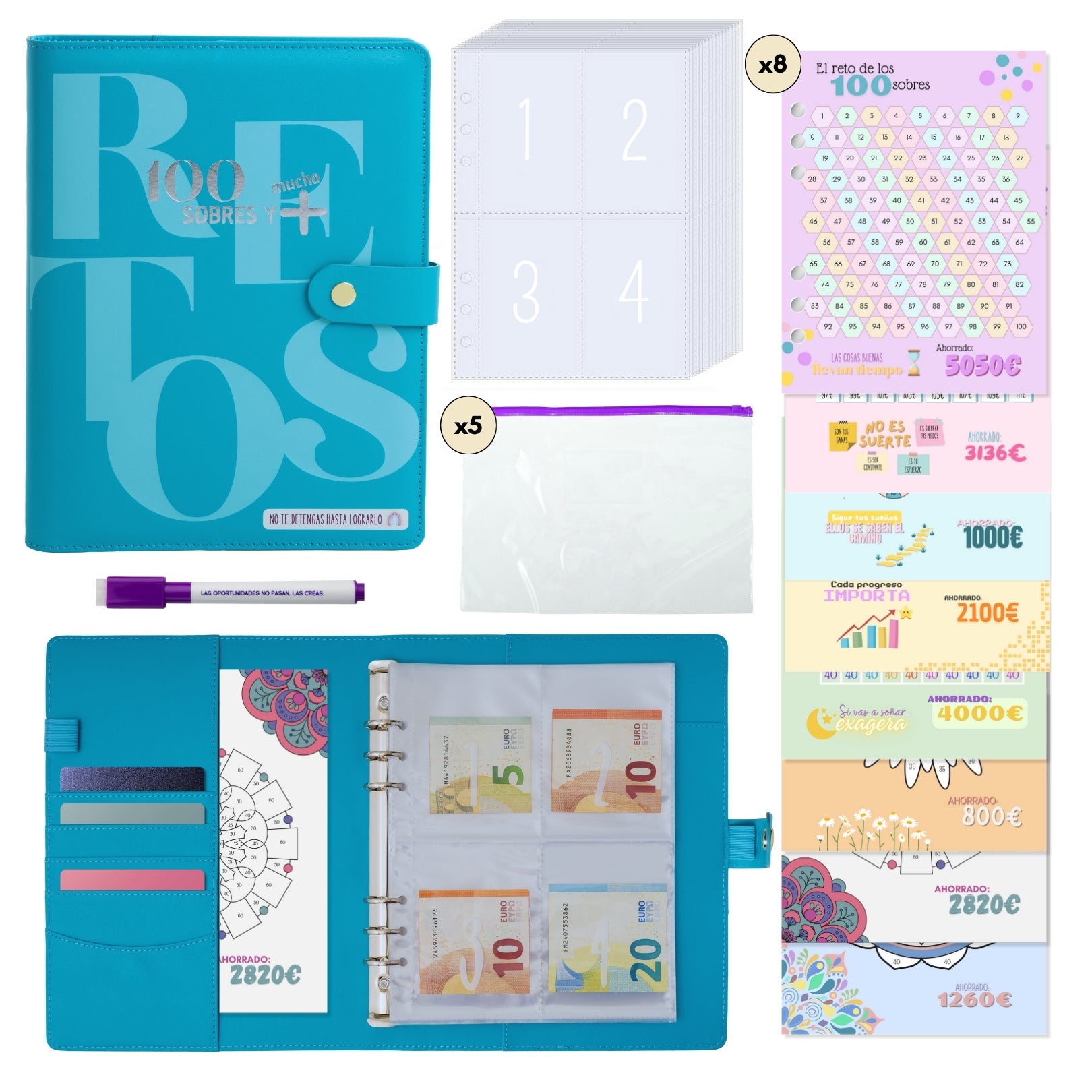 Libreta de Ahorro A5+ Turquesa