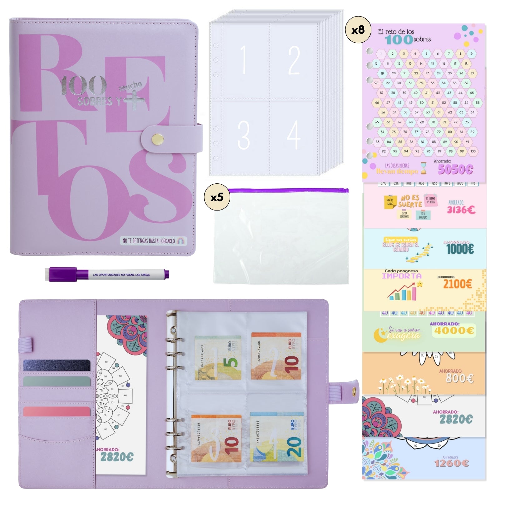 Libreta de Ahorro A5+ Morada