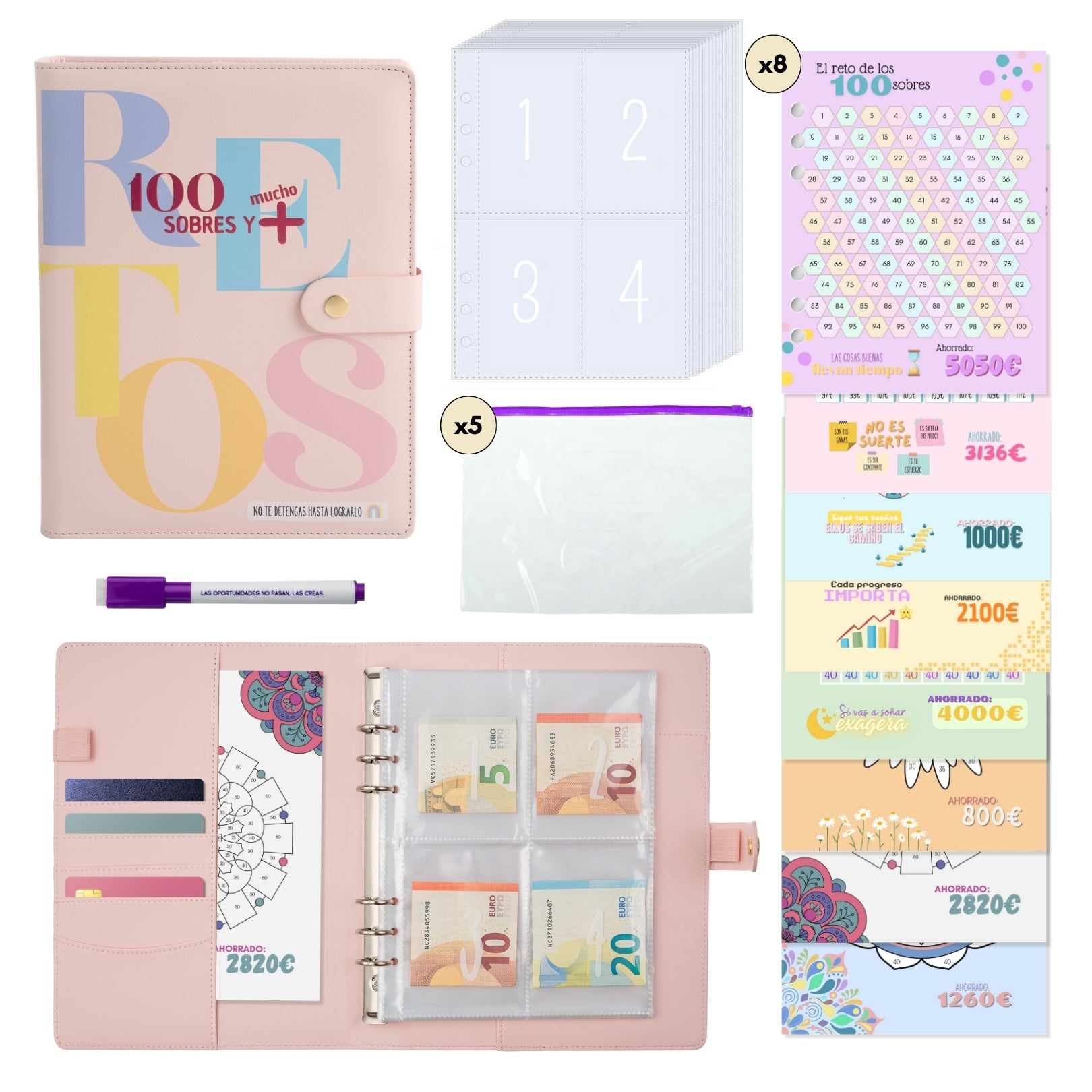 Libreta de Ahorro A5+ Rosa