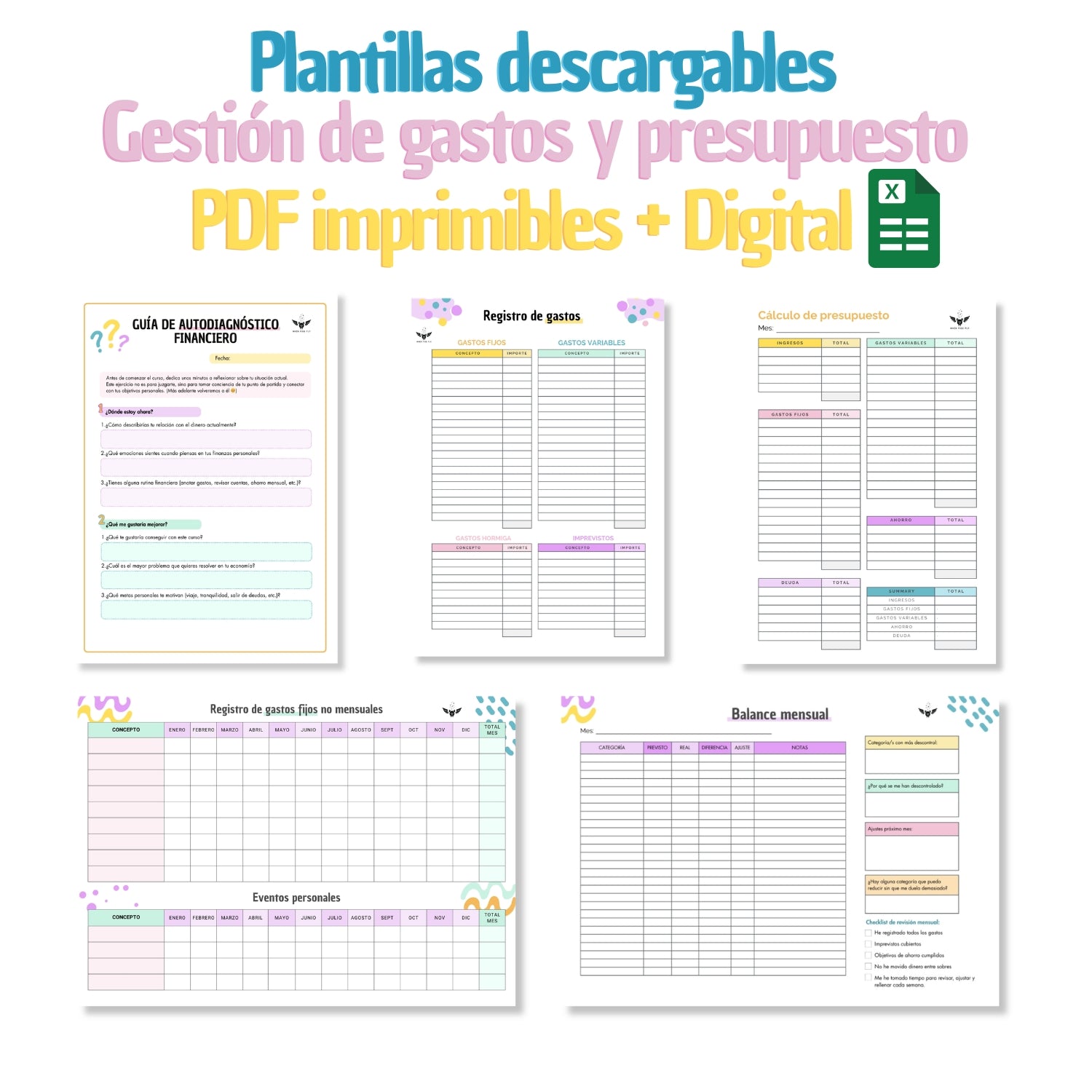 Plantillas descargables para gestión de gastos y presupuesto