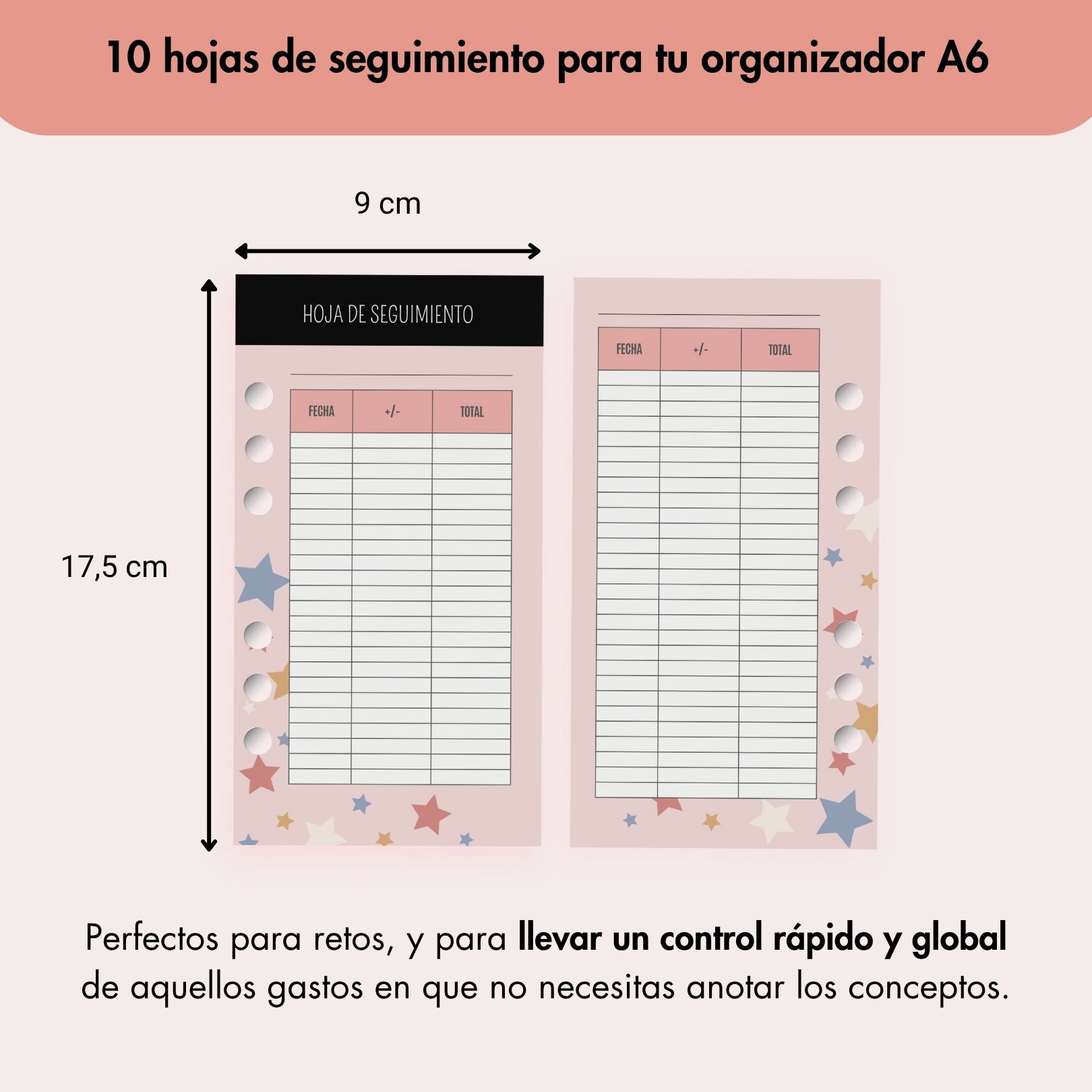 20 Hojas de Control de Gastos