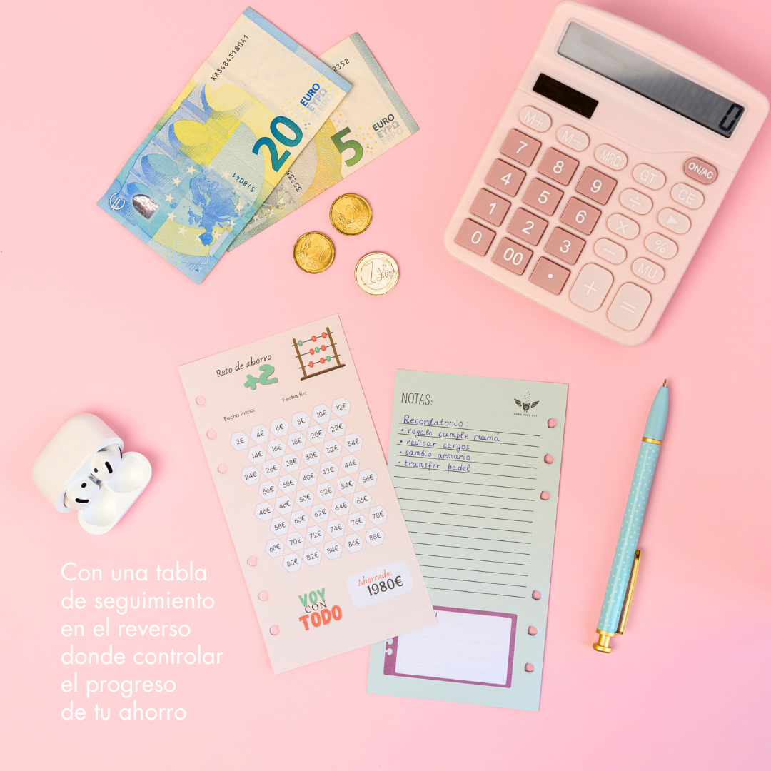 20 Hojas con Retos de Ahorro